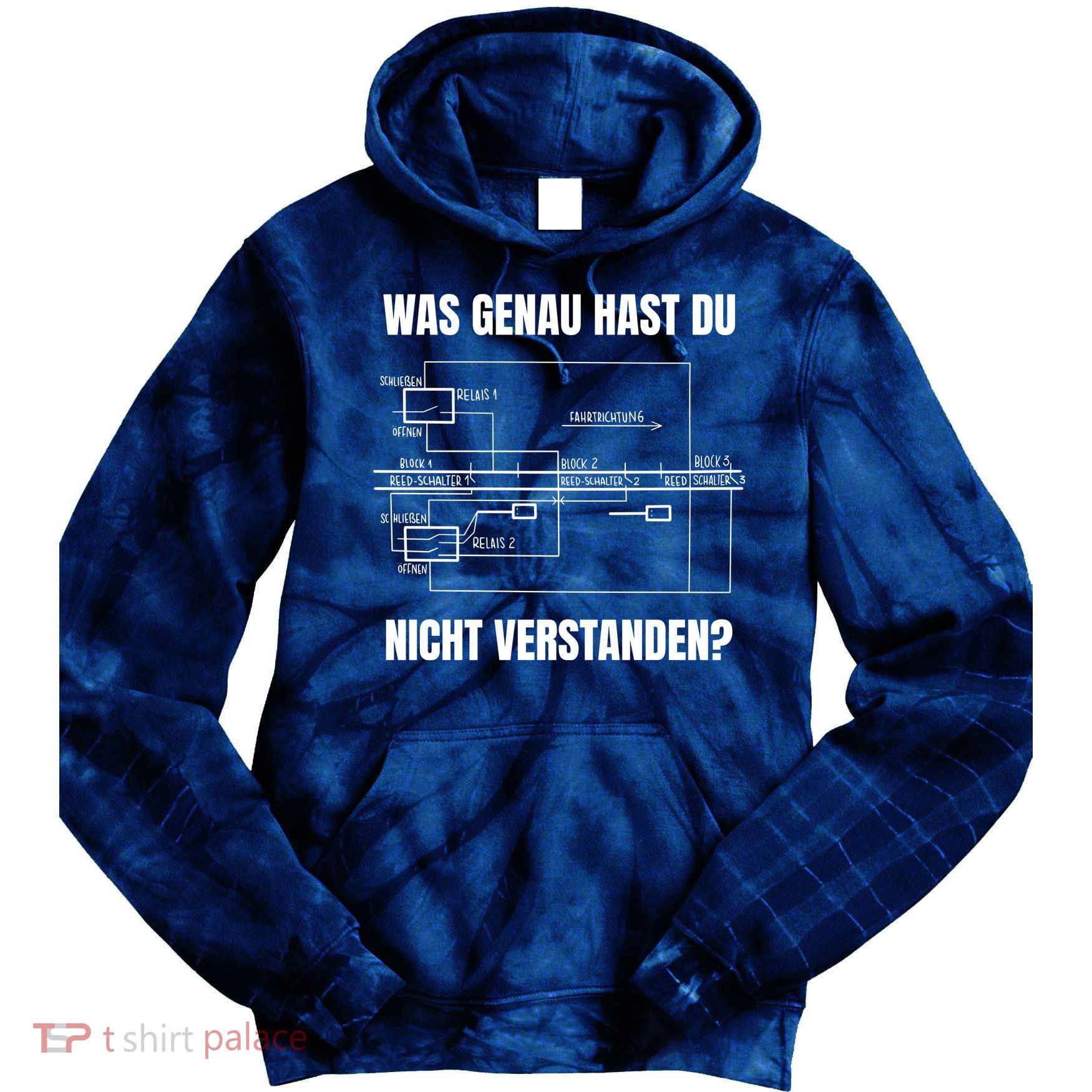 German Railway Diagram Tie Dye Hoodie