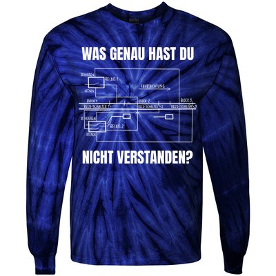 German Railway Diagram Tie-Dye Long Sleeve Shirt