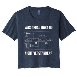 German Railway Diagram Women's Crop Top Tee