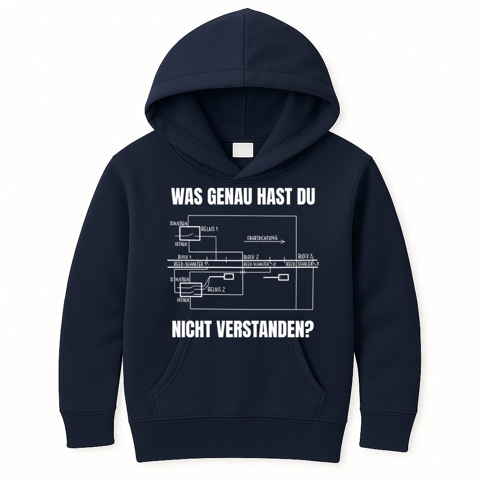 German Railway Diagram Kids Hoodie