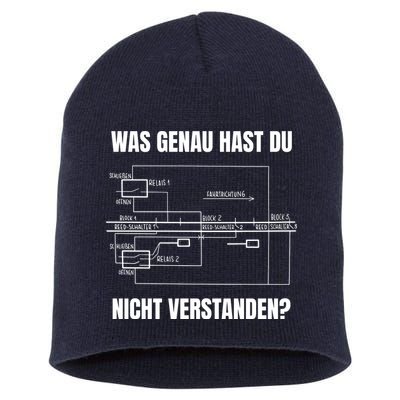 German Railway Diagram Short Acrylic Beanie