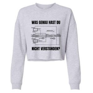 German Railway Diagram Cropped Pullover Crew