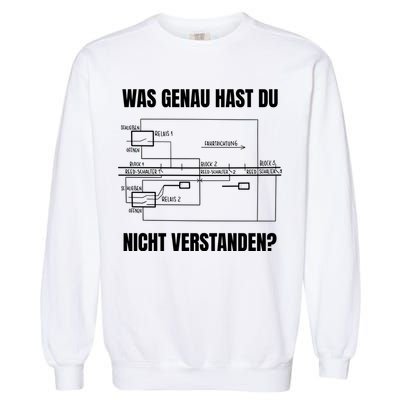 German Railway Diagram Garment-Dyed Sweatshirt