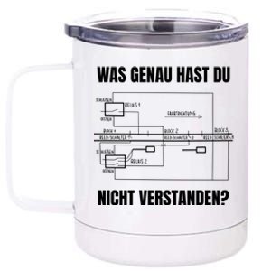 German Railway Diagram 12 oz Stainless Steel Tumbler Cup