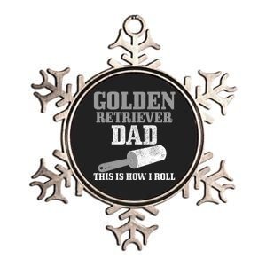 Golden Retriever Dad Dog Hair Funny Golden Retriever Metallic Star Ornament