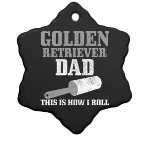 Golden Retriever Dad Dog Hair Funny Golden Retriever Ceramic Star Ornament