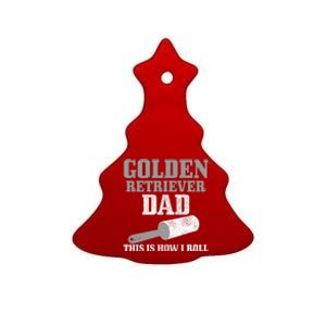 Golden Retriever Dad Dog Hair Funny Golden Retriever Ceramic Tree Ornament