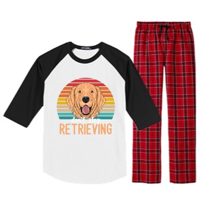 Golden Retriever Dont Stop Retrieving Gift Raglan Sleeve Pajama Set