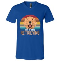 Golden Retriever Dont Stop Retrieving Gift V-Neck T-Shirt