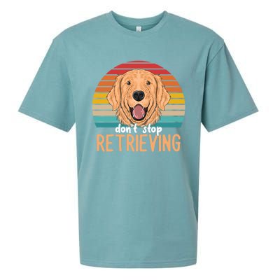 Golden Retriever Dont Stop Retrieving Gift Sueded Cloud Jersey T-Shirt