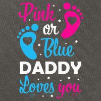Gender Reveal Dad Daddy Father Family Cotton Canvas Backpack