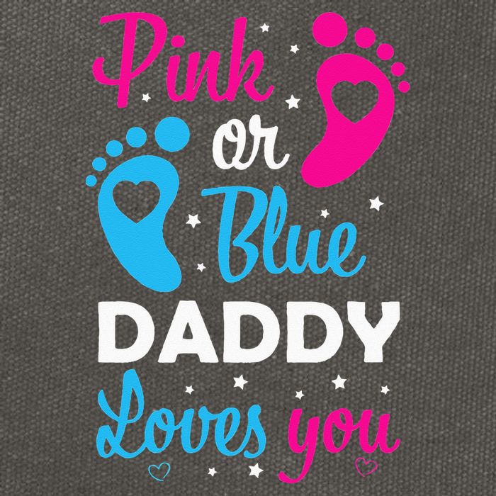 Gender Reveal Dad Daddy Father Family Cotton Canvas Backpack