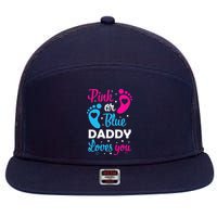 Gender Reveal Dad Daddy Father Family 7 Panel Mesh Trucker Snapback Hat