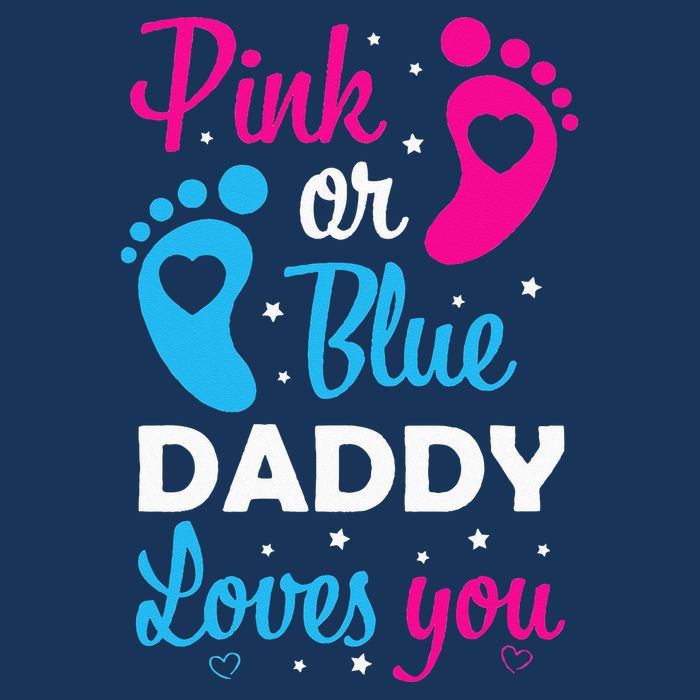Gender Reveal Dad Daddy Father Family 7 Panel Mesh Trucker Snapback Hat