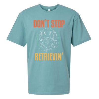 Golden Retriever Dont Stop Retrievin Gift Sueded Cloud Jersey T-Shirt