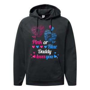 Gender Reveal Daddy Loves You Performance Fleece Hoodie