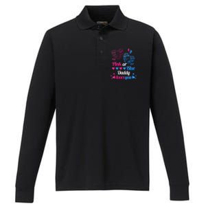 Gender Reveal Daddy Loves You Performance Long Sleeve Polo