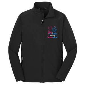 Gender Reveal Daddy Loves You Core Soft Shell Jacket