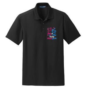 Gender Reveal Daddy Loves You Dry Zone Grid Polo