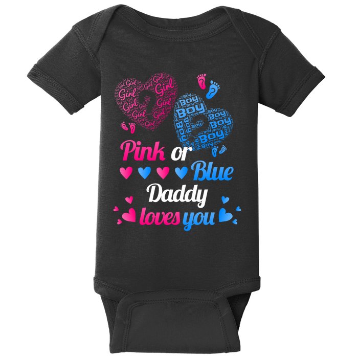 Gender Reveal Daddy Loves You Baby Bodysuit