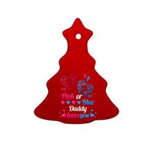 Gender Reveal Daddy Loves You Ceramic Tree Ornament