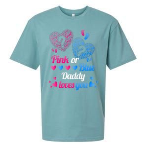 Gender Reveal Daddy Loves You Sueded Cloud Jersey T-Shirt