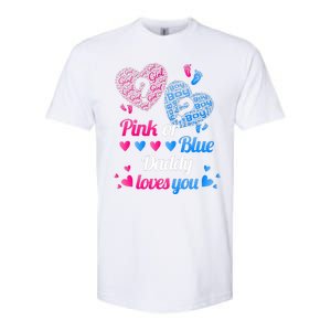 Gender Reveal Daddy Loves You Softstyle CVC T-Shirt