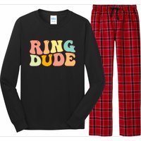 Groovy Ring Dude Funny Bridal Shower For Ring Wedding Bearer Long Sleeve Pajama Set