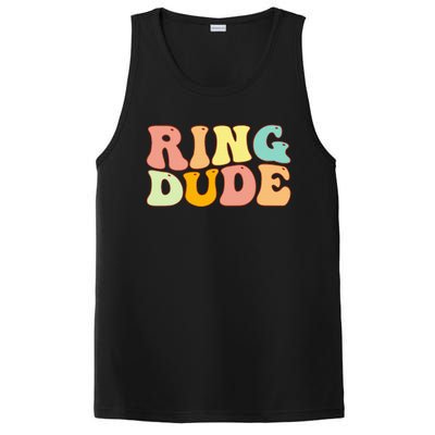 Groovy Ring Dude Funny Bridal Shower For Ring Wedding Bearer PosiCharge Competitor Tank