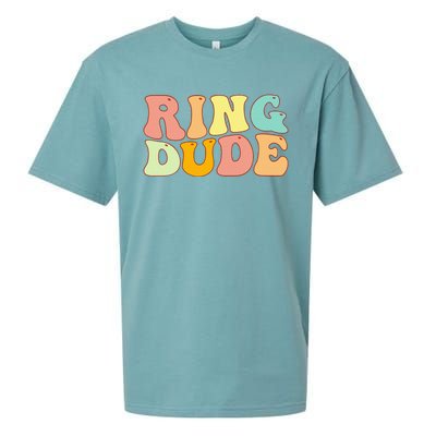 Groovy Ring Dude Funny Bridal Shower For Ring Wedding Bearer Sueded Cloud Jersey T-Shirt