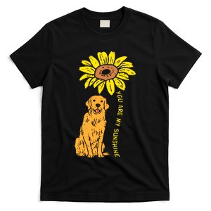 Golden Retriever Dog Sunflower T-Shirt