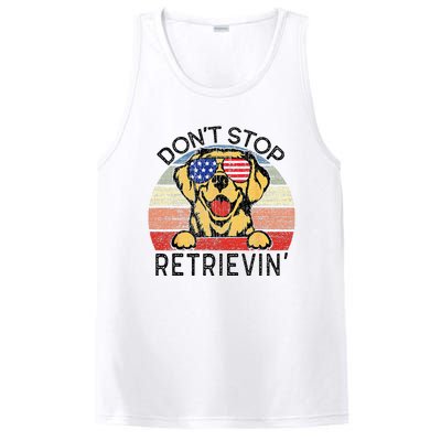 Golden Retriever Dog Dont Stop Retrievin PosiCharge Competitor Tank