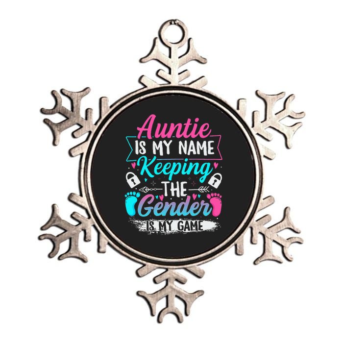 Gender Reveal Design For A Keeper Of The Gender Aunt Metallic Star Ornament