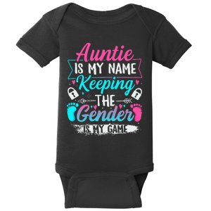 Gender Reveal Design For A Keeper Of The Gender Aunt Baby Bodysuit