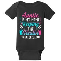 Gender Reveal Design For A Keeper Of The Gender Aunt Baby Bodysuit