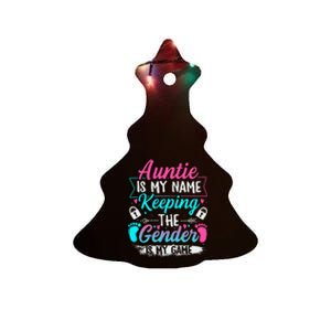 Gender Reveal Design For A Keeper Of The Gender Aunt Ceramic Tree Ornament