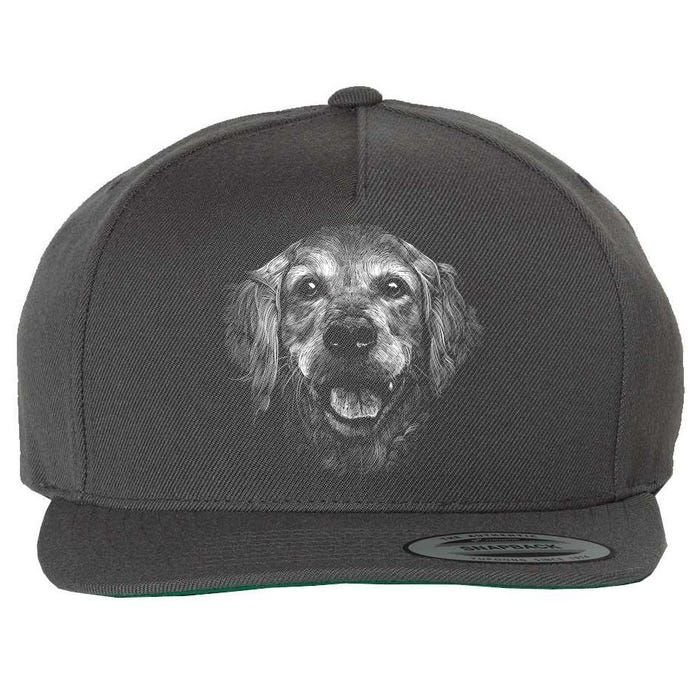 Golden Retriever Dog Wool Snapback Cap