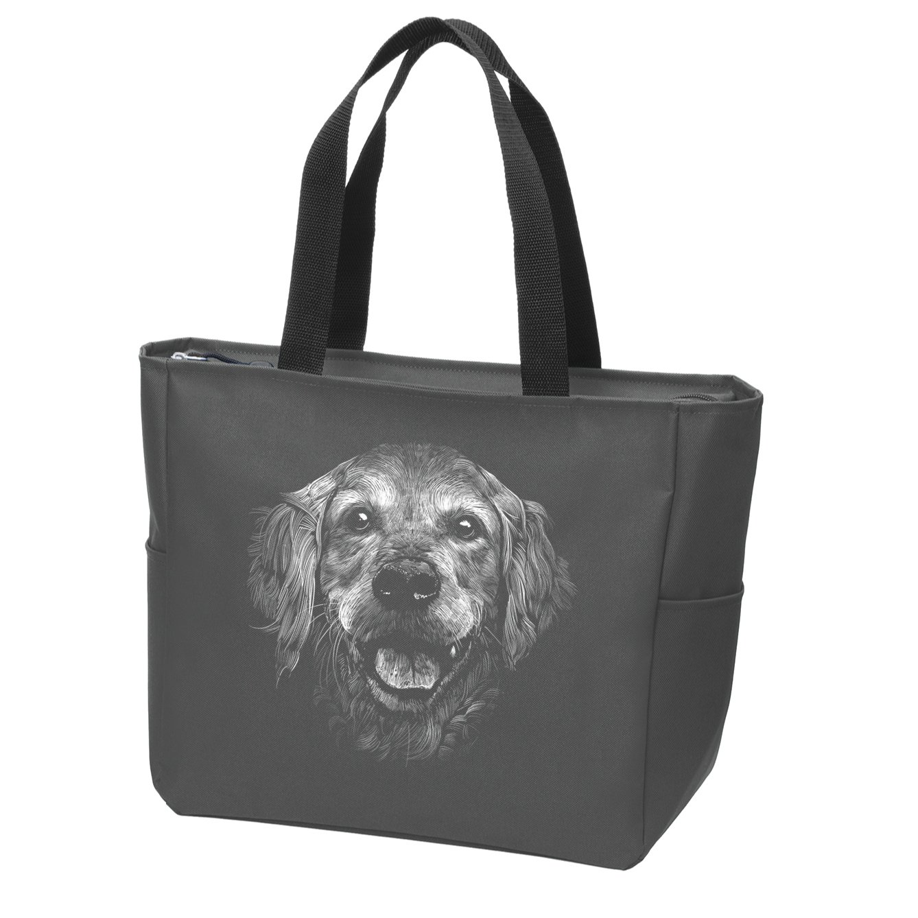 Golden Retriever Dog Zip Tote Bag