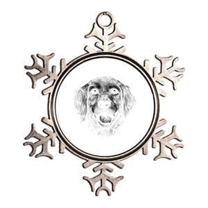 Golden Retriever Dog Metallic Star Ornament