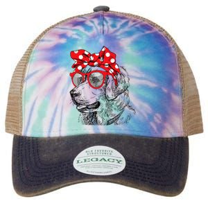 Golden Retriever Dog Mom Bandana Sunglasses Mother's Day Legacy Tie Dye Trucker Hat