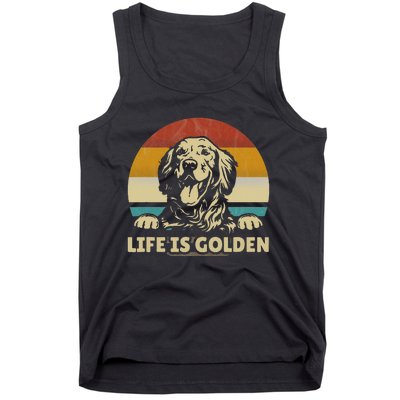 Golden Retriever Dog Life is golden retro vintage Tank Top