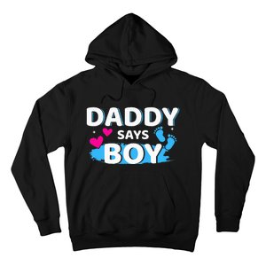 Gender reveal daddy says matching family baby party Hoodie