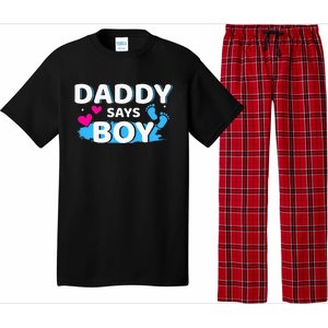 Gender reveal daddy says matching family baby party Pajama Set