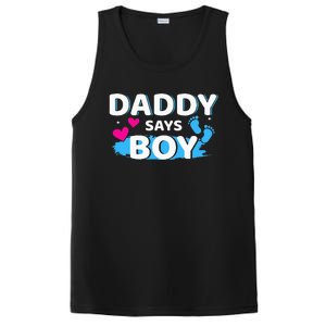 Gender reveal daddy says matching family baby party PosiCharge Competitor Tank