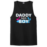 Gender reveal daddy says matching family baby party PosiCharge Competitor Tank