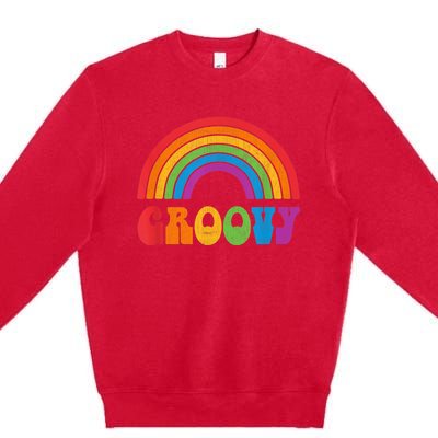 Groovy Roller Disco Outfit Retro 70s Costume For Wo Girl Premium Crewneck Sweatshirt