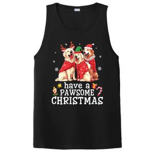 Golden Retriever Dogs Merry Mom Dad Have A Pawsome Christmas Gift PosiCharge Competitor Tank