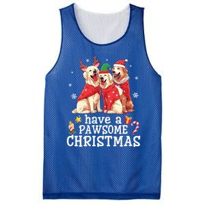 Golden Retriever Dogs Merry Mom Dad Have A Pawsome Christmas Gift Mesh Reversible Basketball Jersey Tank