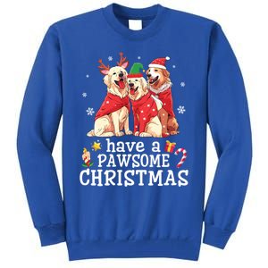 Golden Retriever Dogs Merry Mom Dad Have A Pawsome Christmas Gift Tall Sweatshirt