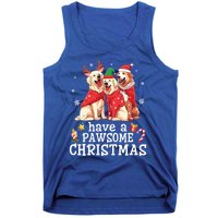 Golden Retriever Dogs Merry Mom Dad Have A Pawsome Christmas Gift Tank Top